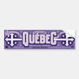 Pegatina Para Coche Québec. Nouvelle-Francia