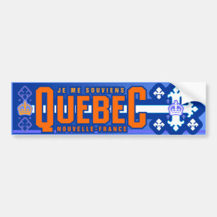 Pegatina Para Coche Québec. Nouvelle-Francia