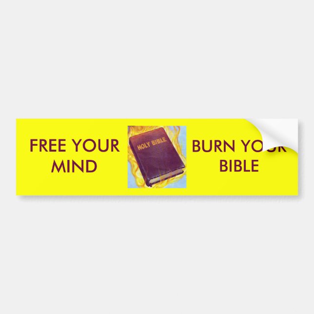 Pegatina Para Coche Queme su biblia (Frente)