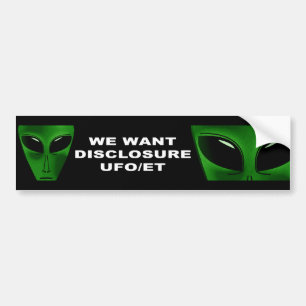 PEGATINA PARA COCHE QUEREMOS EL ACCESO UFO/ET