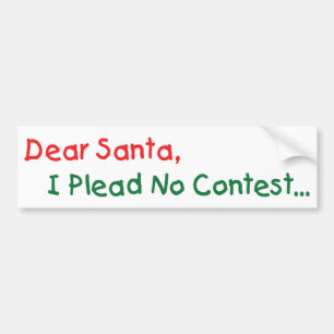 Pegatina Para Coche Querido Santa No Contesto - Divertida Navidad