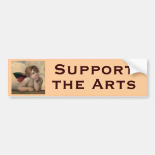 Pegatina Para Coche Querube de Sistine Madonna por Raphael