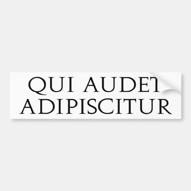 Pegatina Para Coche Qui Audet Adipiscitur (Frente)