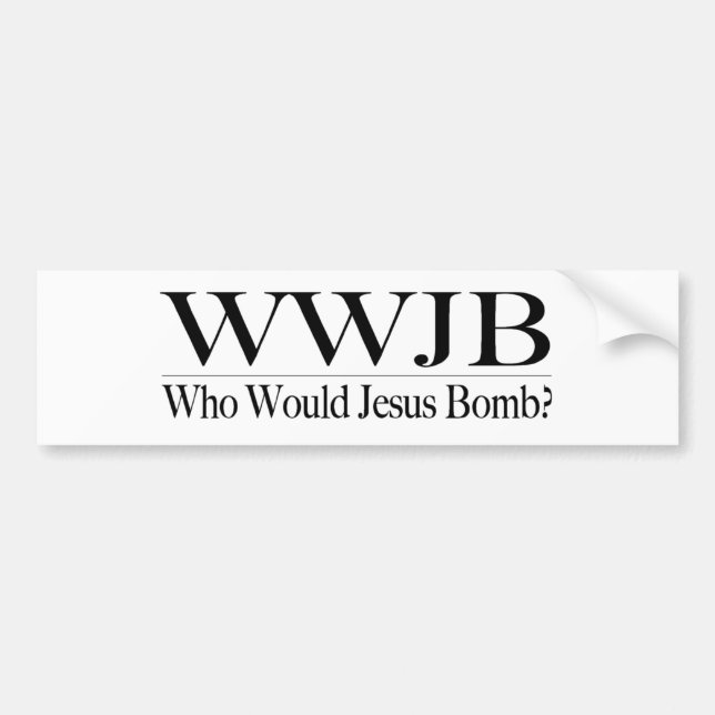 Pegatina Para Coche Quién bomba de Jesús (Wwjb) (Frente)