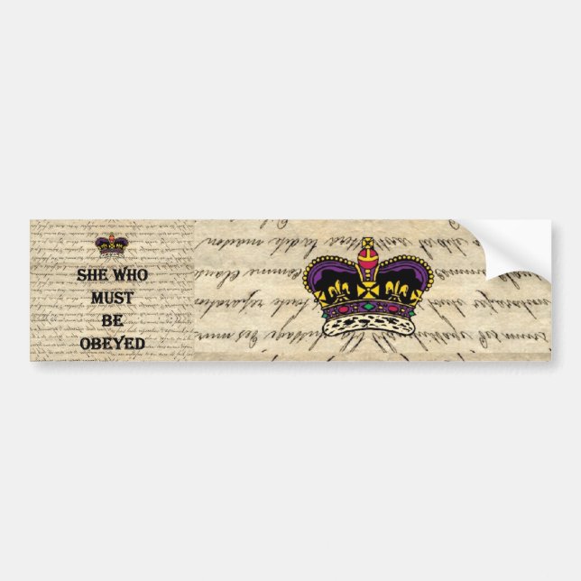 Pegatina Para Coche Quien debe ser obedecido (Frente)