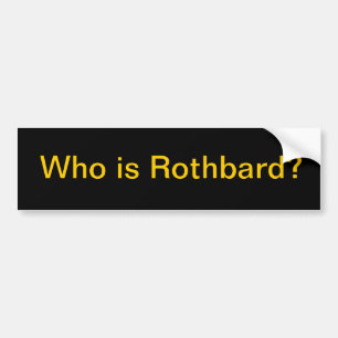 Pegatina Para Coche ¿Quién es Rothbard?