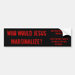 Pegatina Para Coche ¿Quién Jesús marginaría?