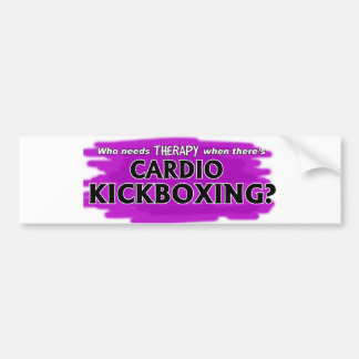 Pegatina Para Coche ¿Quién necesita terapia cuando hay Kickboxing