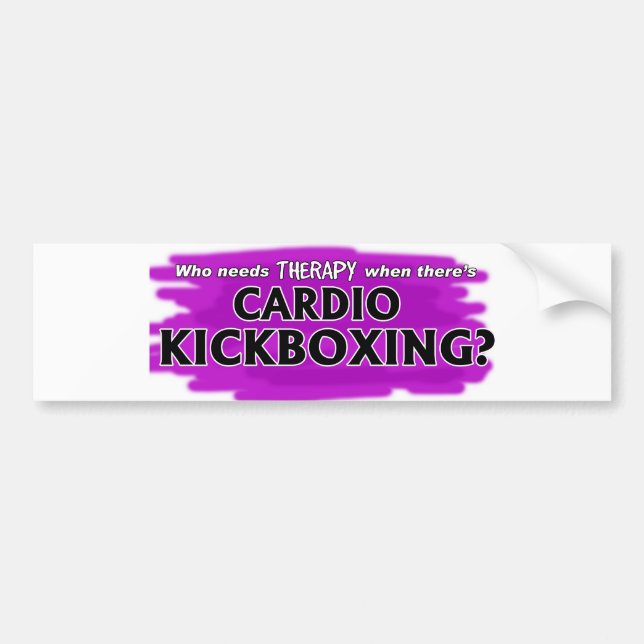 Pegatina Para Coche ¿Quién necesita terapia cuando hay Kickboxing (Frente)