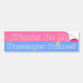 Pegatina Para Coche Quiere ser mi princesa pasajera