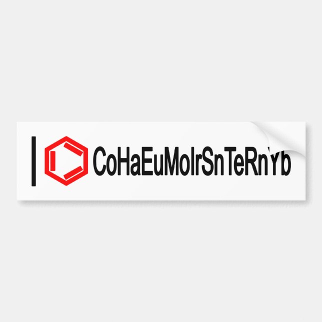 Pegatina Para Coche Química cardíaca (Frente)