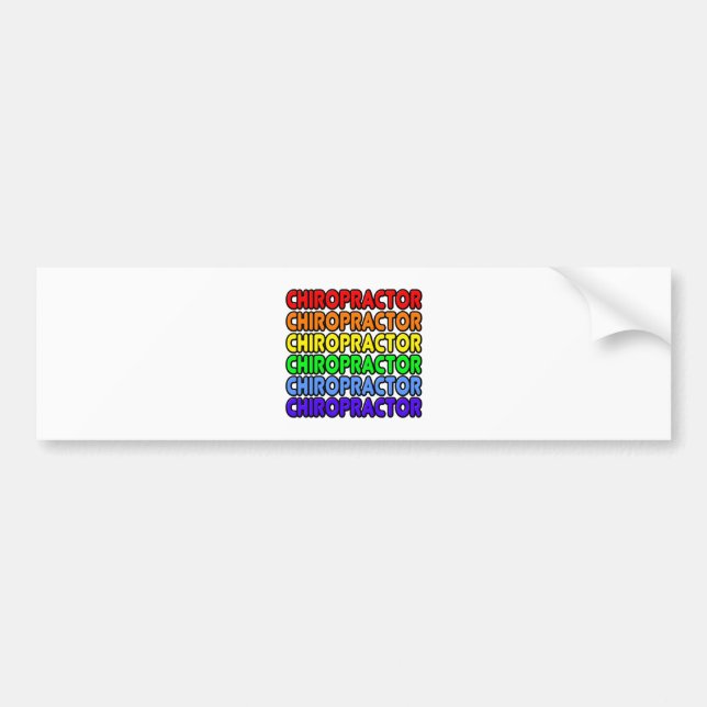 Pegatina Para Coche Quiropráctico arcoiris (Frente)