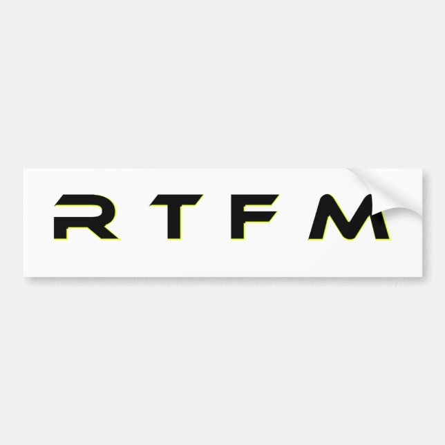 PEGATINA PARA COCHE R T F M (Frente)