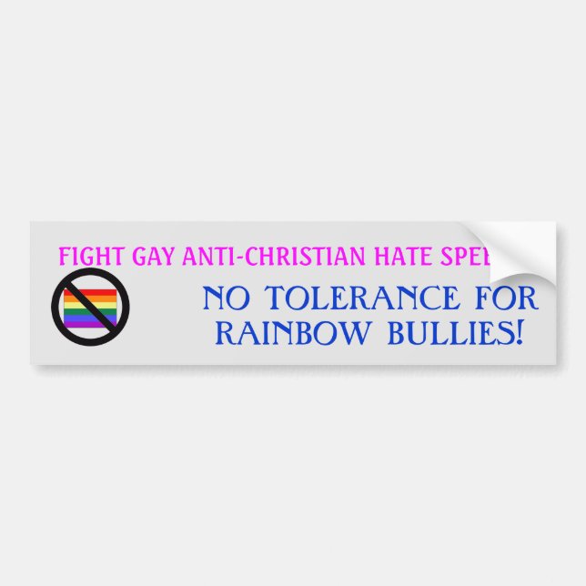PEGATINA PARA COCHE RAINBOW BULLIES BUMPER STICKER (Frente)