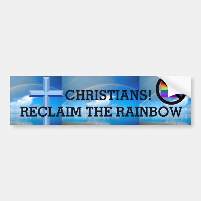 PEGATINA PARA COCHE RAINBOW BUMPER STICKER (Frente)