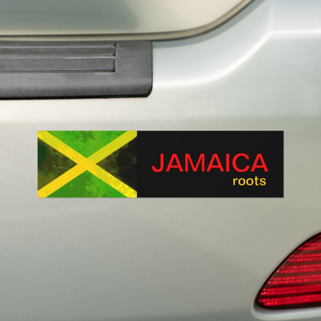 Pegatina Para Coche Raíz de Jamaica (en coche)