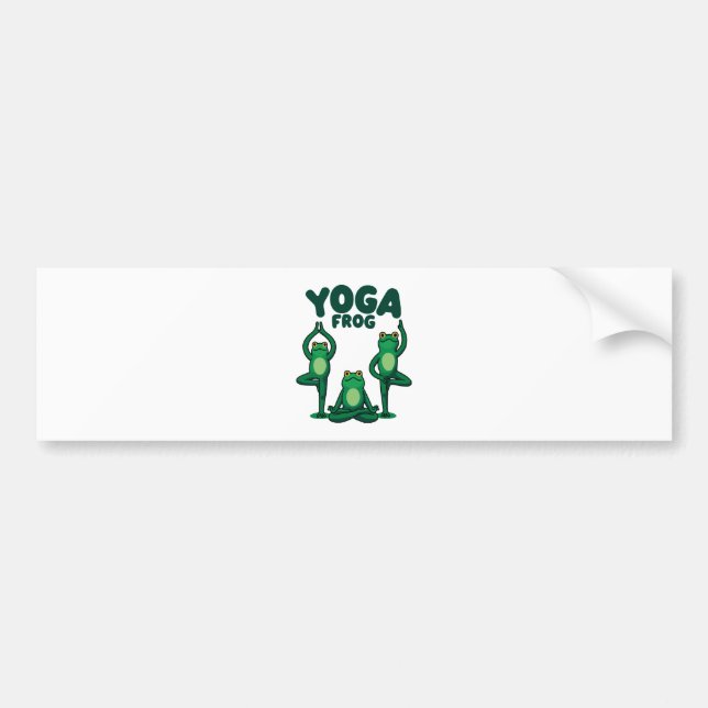 Pegatina Para Coche Ranas de yoga (Frente)