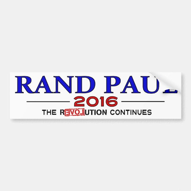Pegatina Para Coche Rand Paul 2016 (Frente)