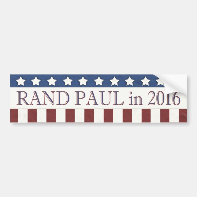 Pegatina Para Coche Rand Paul 2016 Stars and Stripes (Frente)