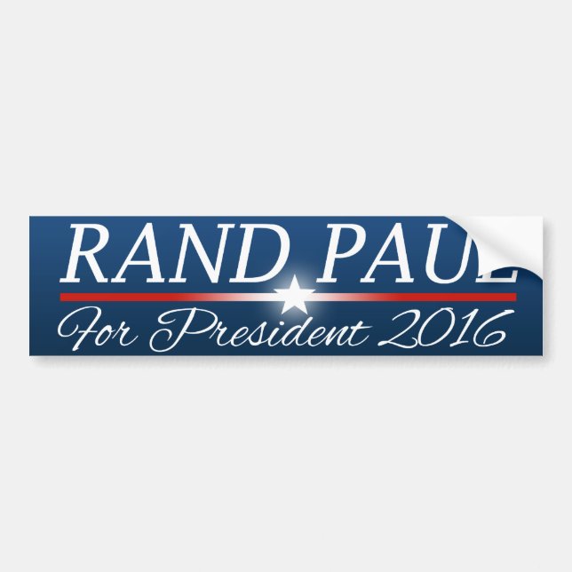 Pegatina Para Coche Rand Paul para el presidente 2016 (Frente)