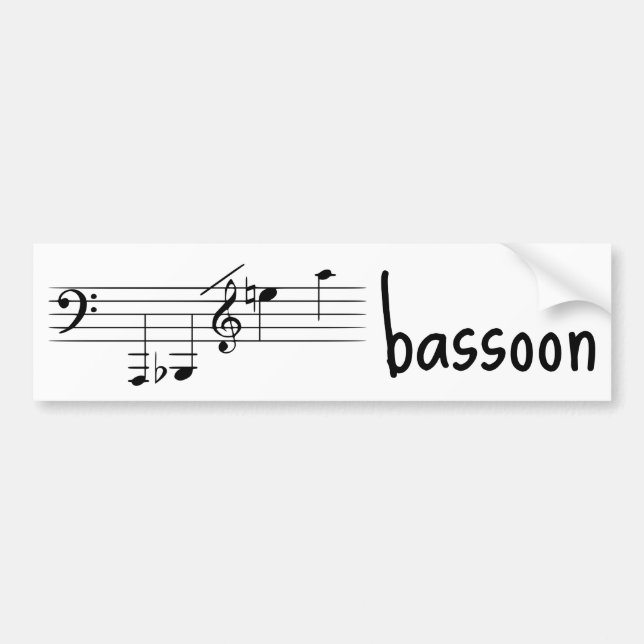 Pegatina Para Coche Rango de reproducción de Bassoon (Frente)