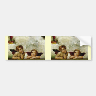 Pegatina Para Coche Raphael "Sistine Madonna" (circa 1513) (detalle)