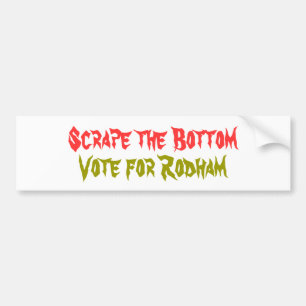 Pegatina Para Coche Raspe la parte inferior, voto para Rodham
