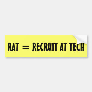 PEGATINA PARA COCHE RAT = RECLUTAMIENTO EN TECNOLOGÍA