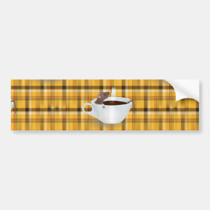 Pegatina Para Coche ratón de café