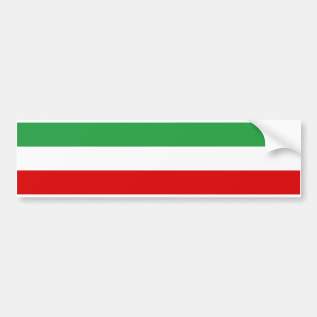 Pegatina Para Coche Raya tricolora de Irán (Frente)