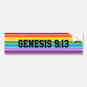 Pegatina Para Coche Rayas del arco iris, 9:13 de la génesis