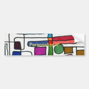Pegatina Para Coche Rayas rectangulares calientes y frescas con acento