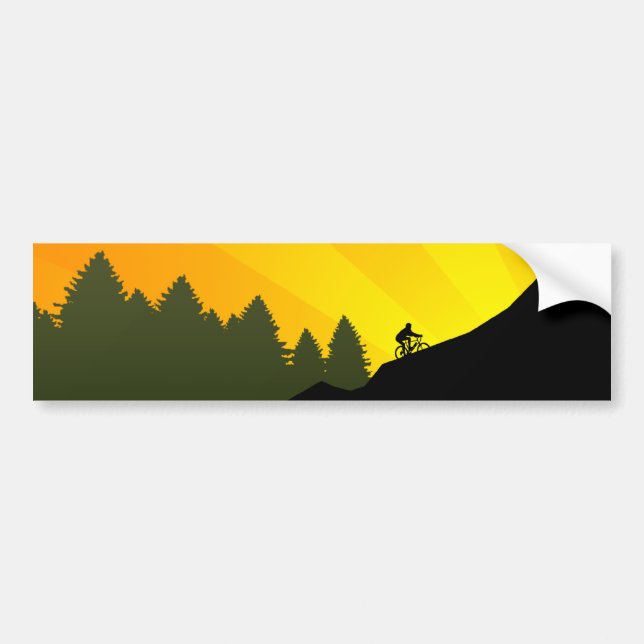 Pegatina Para Coche rayz de ciclo de la montaña (Frente)