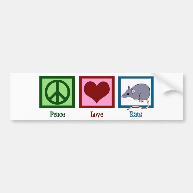 Pegatina Para Coche Razas de amor por la paz (Frente)