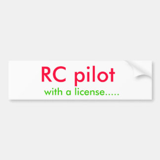 Pegatina Para Coche RC pilotan, con una licencia .....