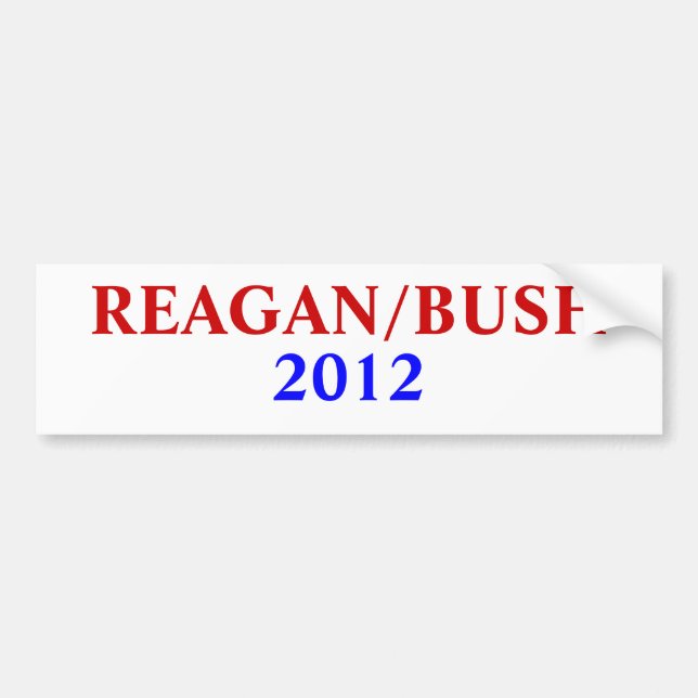 PEGATINA PARA COCHE REAGAN/BUSH, 2012 (Frente)