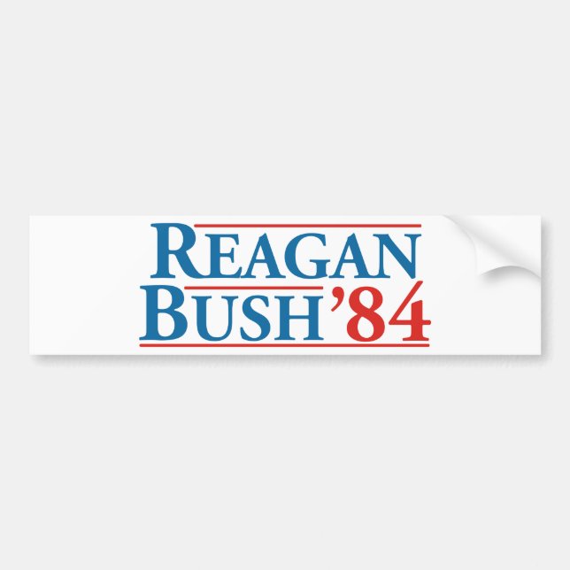 Pegatina Para Coche Reagan Bush '84 (Frente)