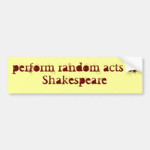 Pegatina Para Coche realice a Shakespeare