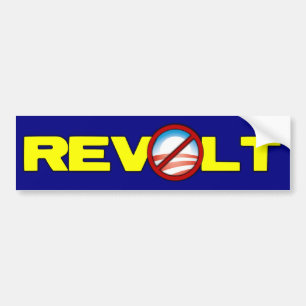 Pegatina Para Coche Rebelión - Obama anti