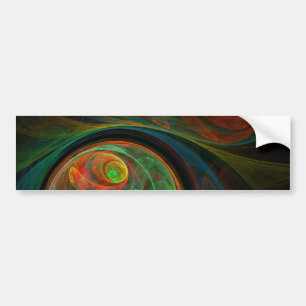 Pegatina Para Coche Reborn Green Abstract Art Bumper Sticker