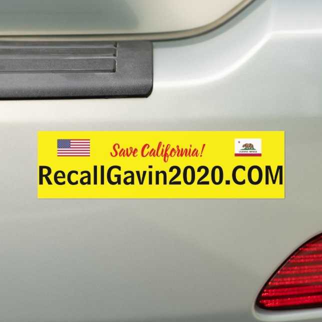 Pegatina Para Coche Recall Gavin Newsom 2020 Bumper Sticker (en coche)