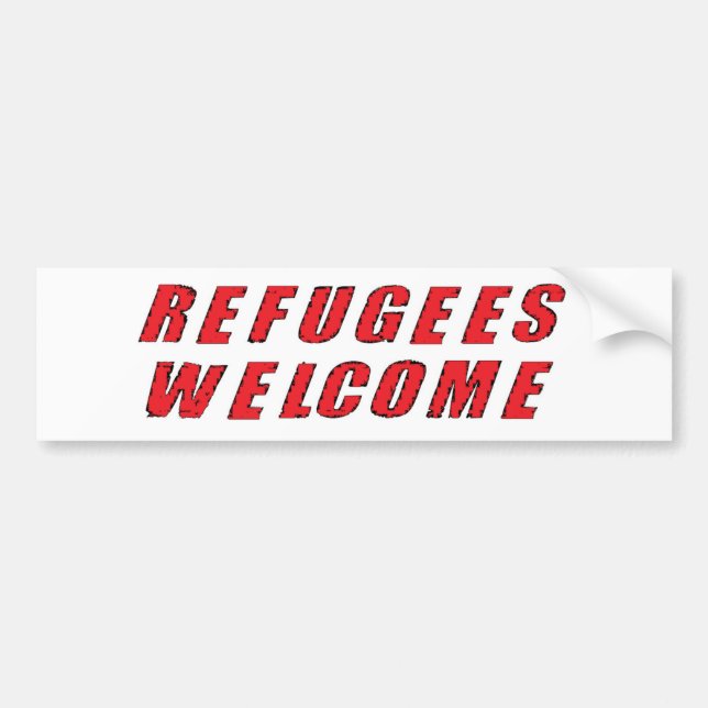 Pegatina Para Coche Recepción de los refugiados (Frente)