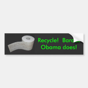 Pegatina Para Coche ¡Recicle!  ¡Barack Obama hace!