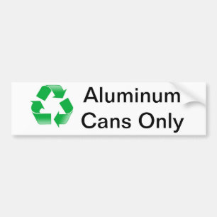 Pegatina Para Coche Recicle, las latas de aluminio solamente