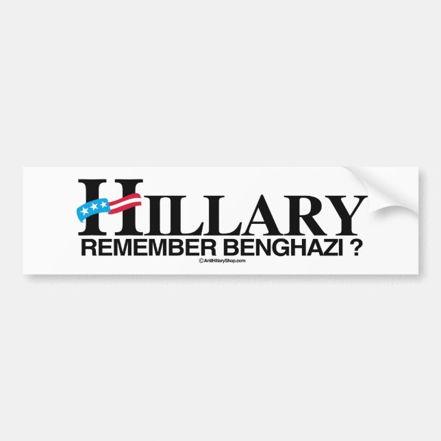 Pegatina Para Coche Recuerde Bengasi - a Anti-Hillary - .png (Frente)