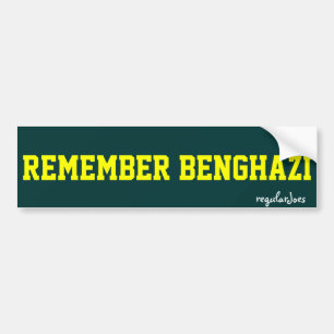 Pegatina Para Coche Recuerde el bumpersticker de Bengasi por los