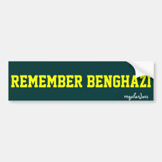 Pegatina Para Coche Recuerde el bumpersticker de Bengasi por los