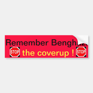 Pegatina Para Coche Recuerde el bumpersticker de Bengasi por los