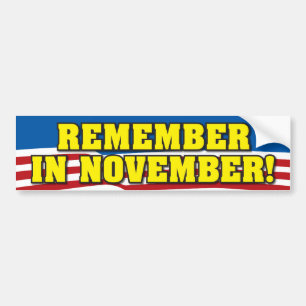 Pegatina Para Coche ¡Recuerde en noviembre!