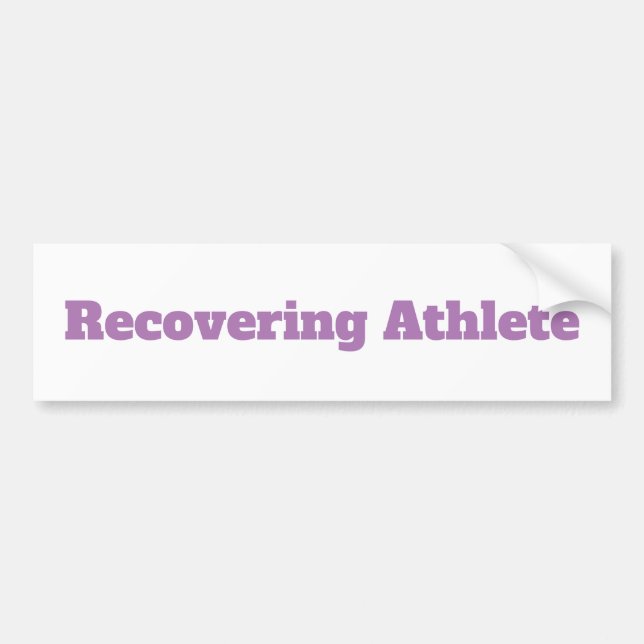 Pegatina Para Coche "Recuperando atleta" Bumper Sticker (Frente)